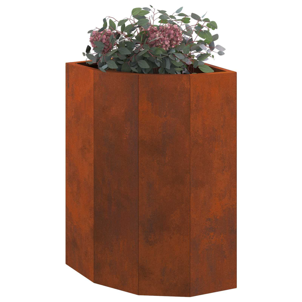 Vidaxx jardinière d'angle rouillé 30 x 30 x 50 cm acier corten