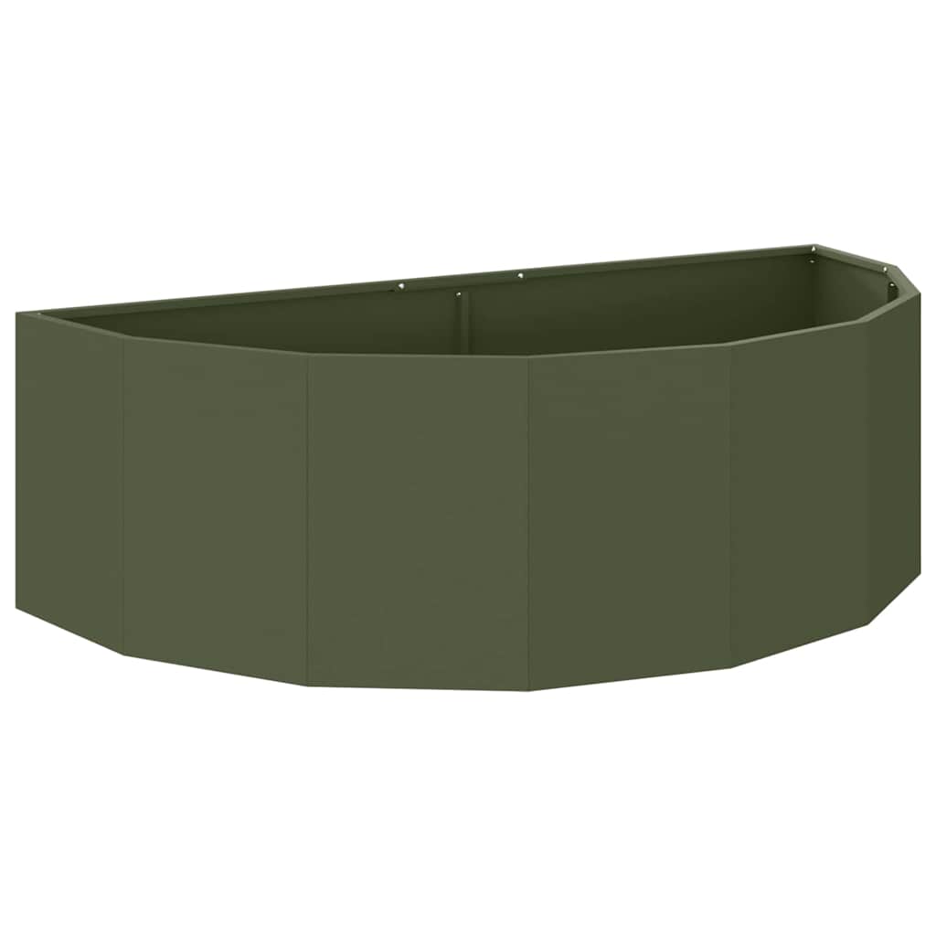 Vidaxx jardinière vert olive 120 x 60 x 35 cm acier