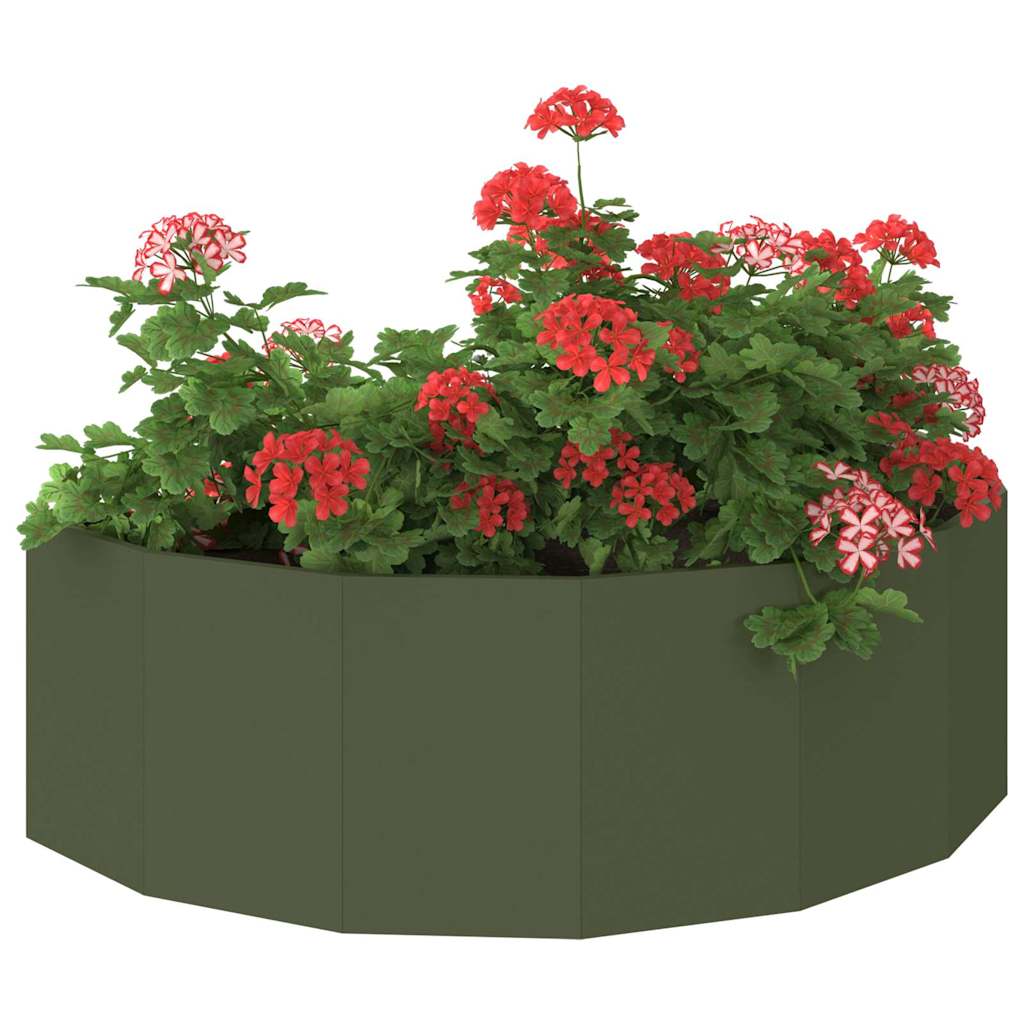 Vidaxx jardinière vert olive 120 x 60 x 35 cm acier
