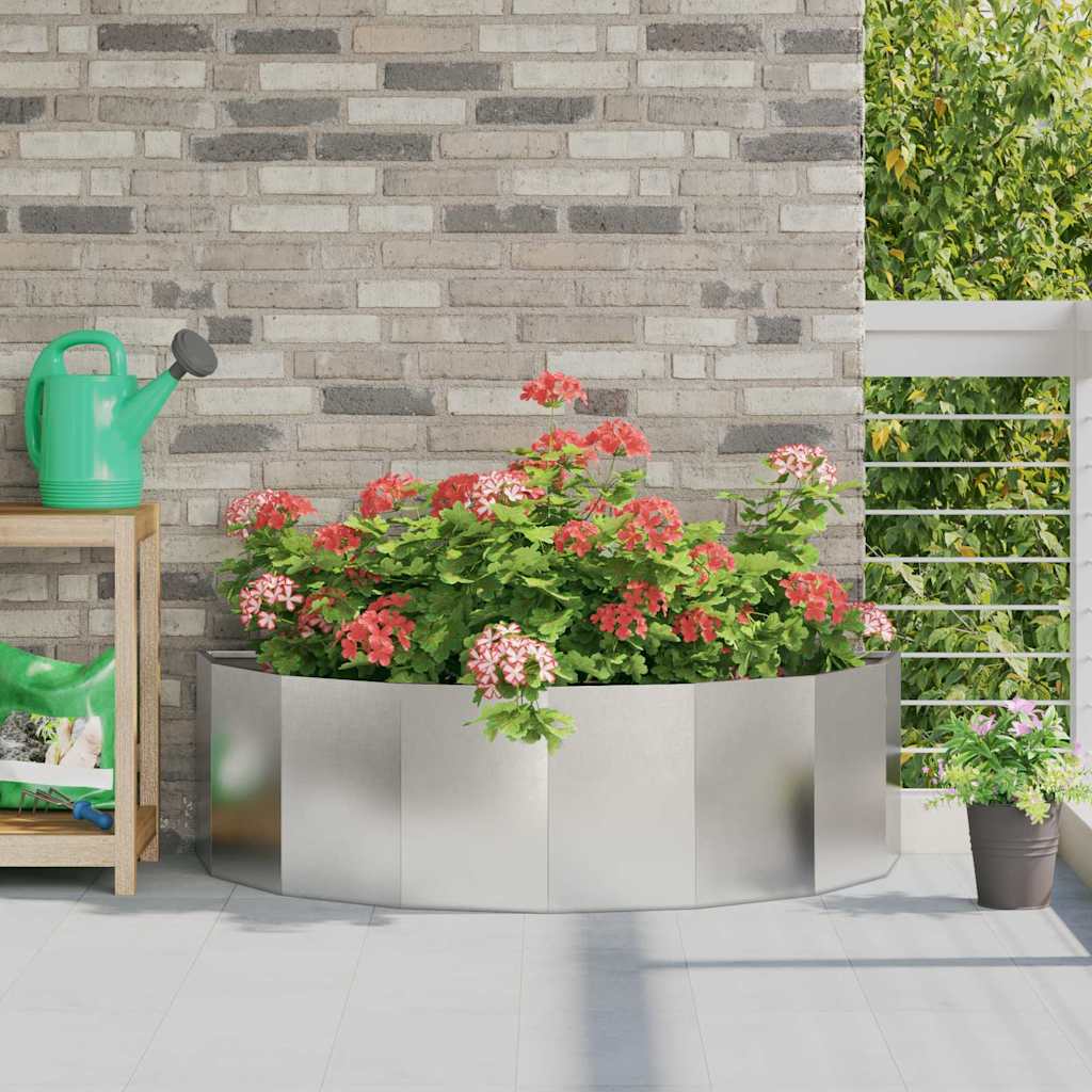 Vidaxx jardinière argent 120 x 60 x 35 cm acier inoxydable