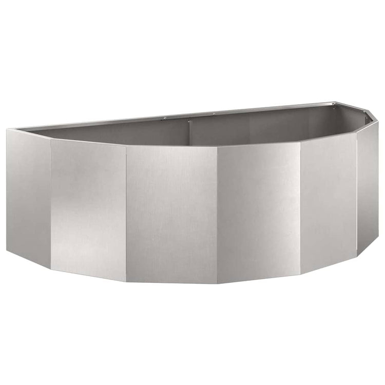 Vidaxx jardinière argent 120 x 60 x 35 cm acier inoxydable