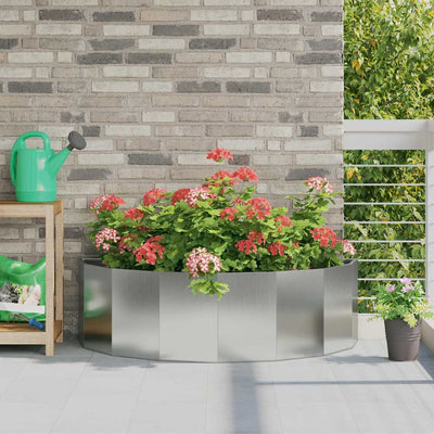 Vidaxx jardinière argent 120 x 60 x 35 cm en acier galvanisé