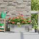 Vidaxx jardinière argent 120 x 60 x 35 cm en acier galvanisé