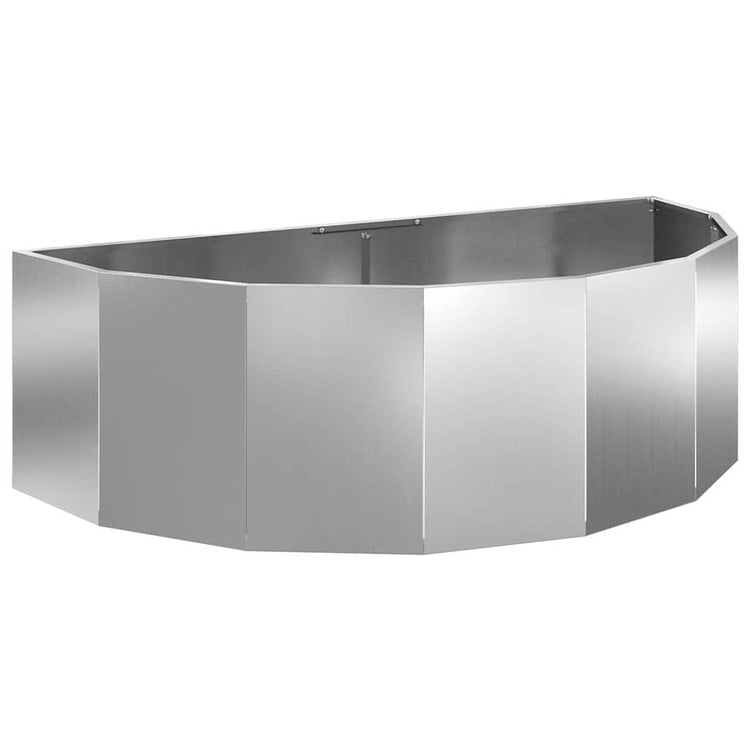 Vidaxx jardinière argent 120 x 60 x 35 cm en acier galvanisé