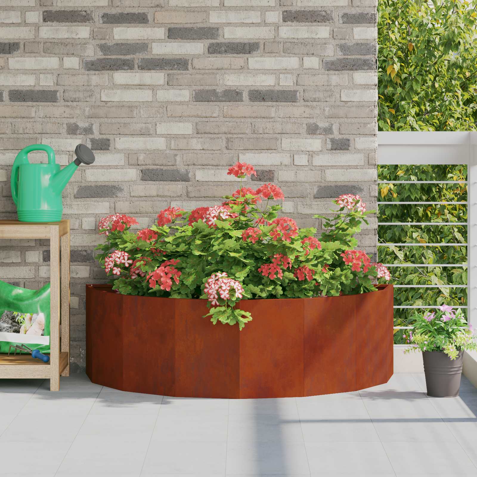 Vidaxx jardinière rouillé 120 x 60 x 35 cm acier corten