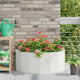 Vidaxx jardinière blanc 90 x 45 x 35 cm acier