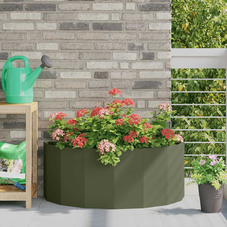 Vidaxx jardinière vert olive 90 x 45 x 35 cm acier