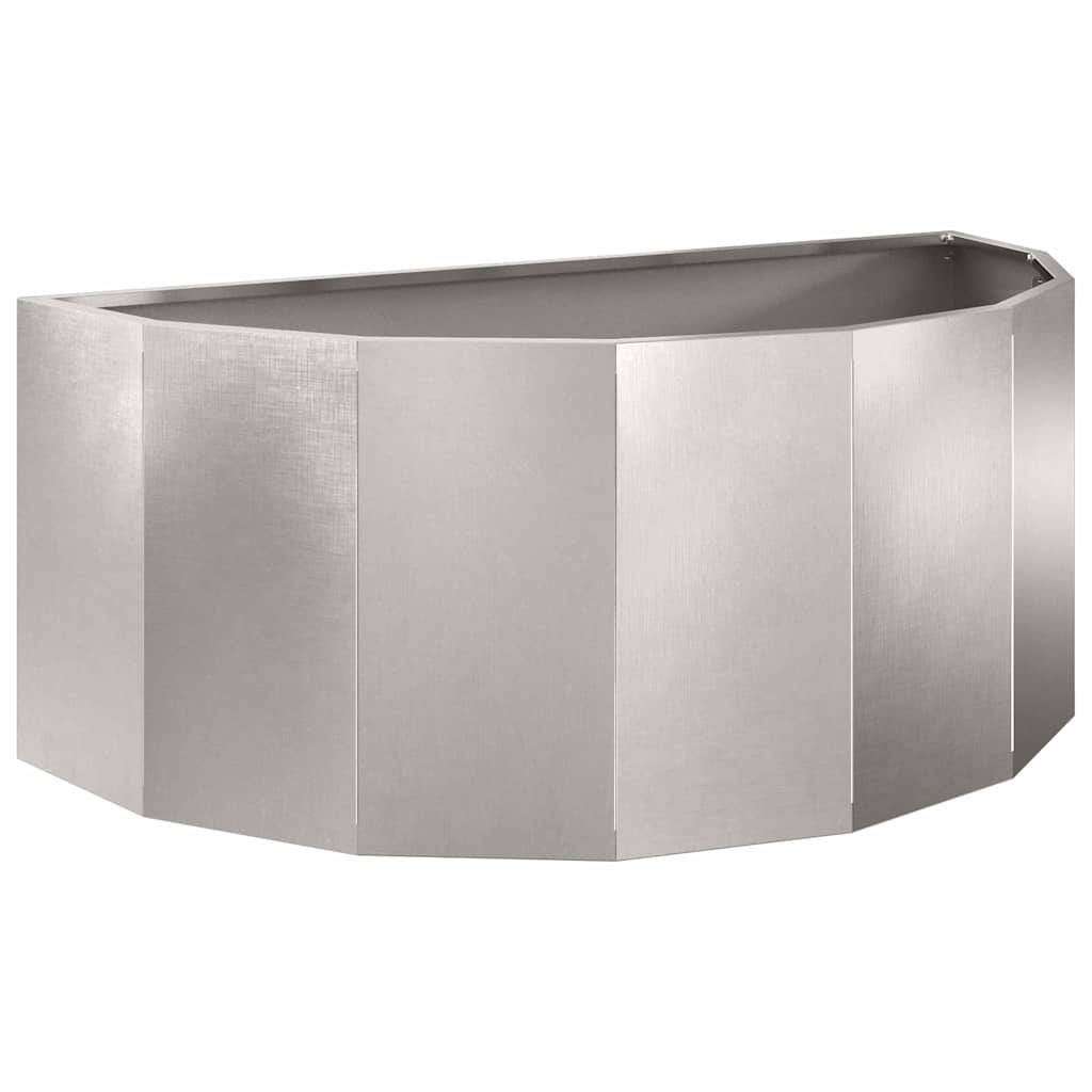 Vidaxx jardinière argent 90 x 45 x 35 cm acier inoxydable