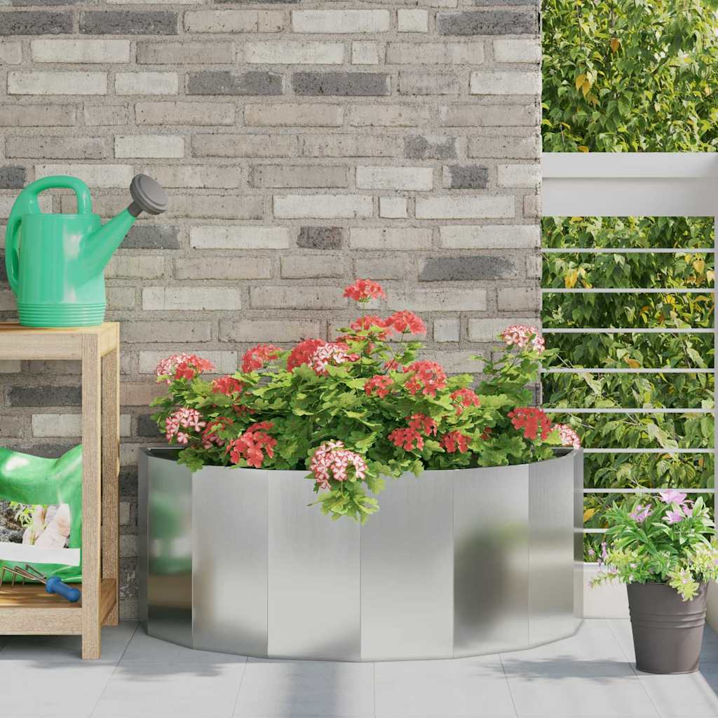 Vidaxx jardinière argent 90 x 45 x 35 cm en acier galvanisé