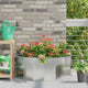 Vidaxx jardinière argent 90 x 45 x 35 cm en acier galvanisé
