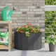 Vidaxx jardinière noir 60 x 30 x 35 cm acier
