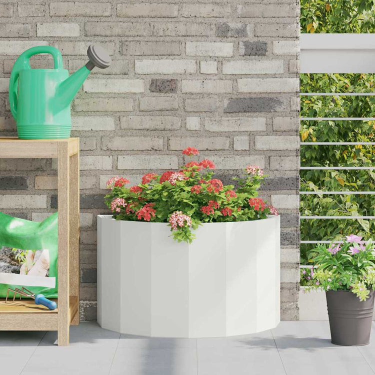 Vidaxx jardinière blanc 60 x 30 x 35 cm acier