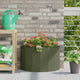 Vidaxx jardinière vert olive 60 x 30 x 35 cm acier