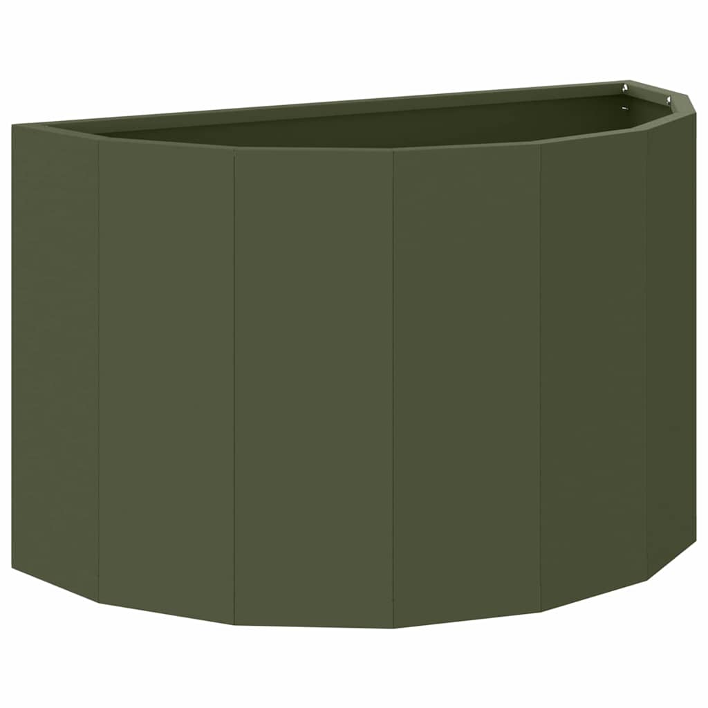 Vidaxx jardinière vert olive 60 x 30 x 35 cm acier