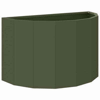 Vidaxx jardinière vert olive 60 x 30 x 35 cm acier