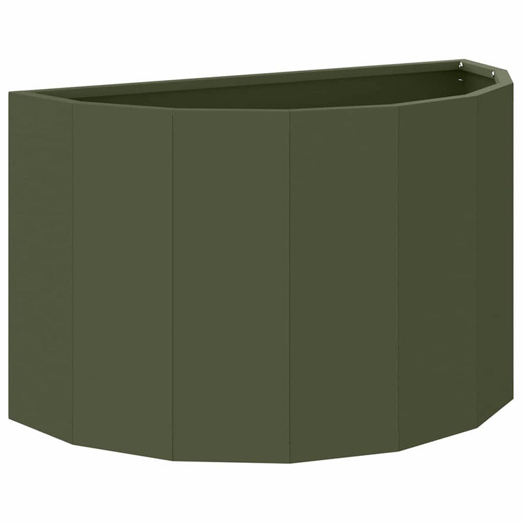 Vidaxx jardinière vert olive 60 x 30 x 35 cm acier