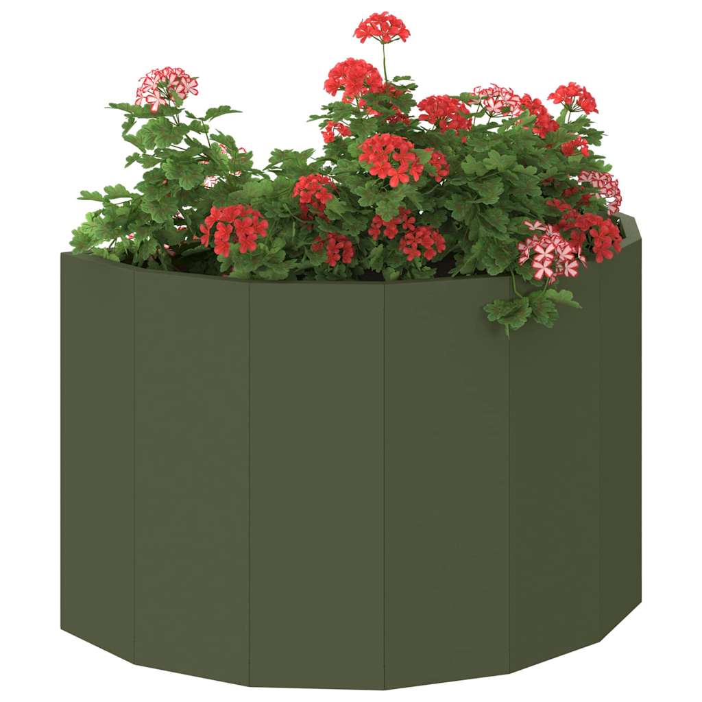 Vidaxx jardinière vert olive 60 x 30 x 35 cm acier