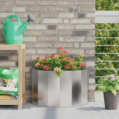 Vidaxx jardinière argent 60 x 30 x 35 cm en acier inoxydable