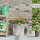 Vidaxx jardinière argent 60 x 30 x 35 cm en acier inoxydable