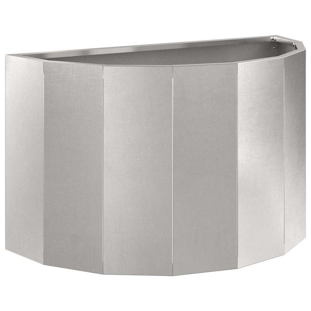 Vidaxx jardinière argent 60 x 30 x 35 cm en acier inoxydable
