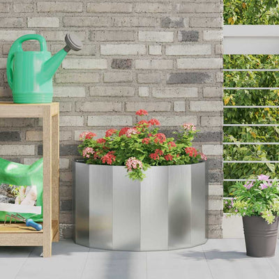 Vidaxx jardinière argent 60 x 30 x 35 cm en acier galvanisé