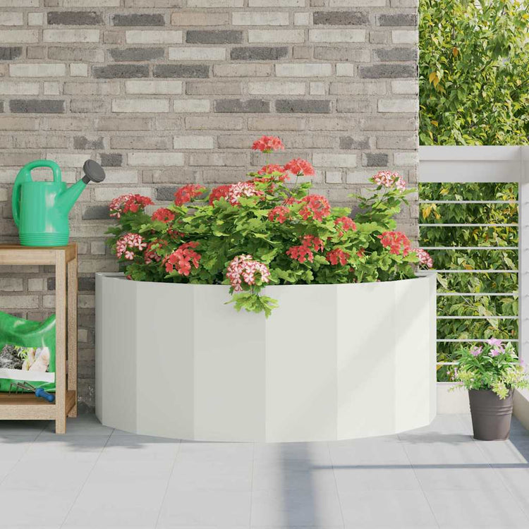 Vidaxx jardinière blanc 120 x 60 x 50 cm acier