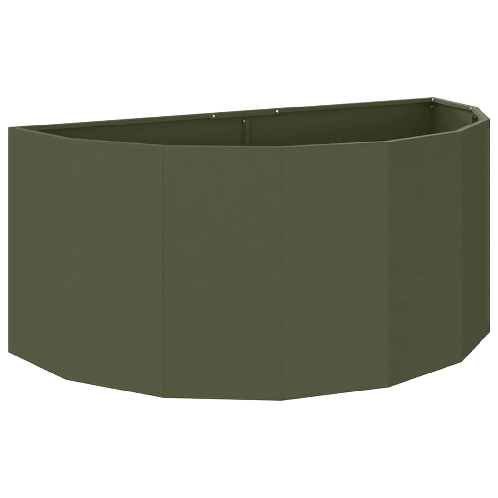 Vidaxx jardinière vert olive 120 x 60 x 50 cm acier