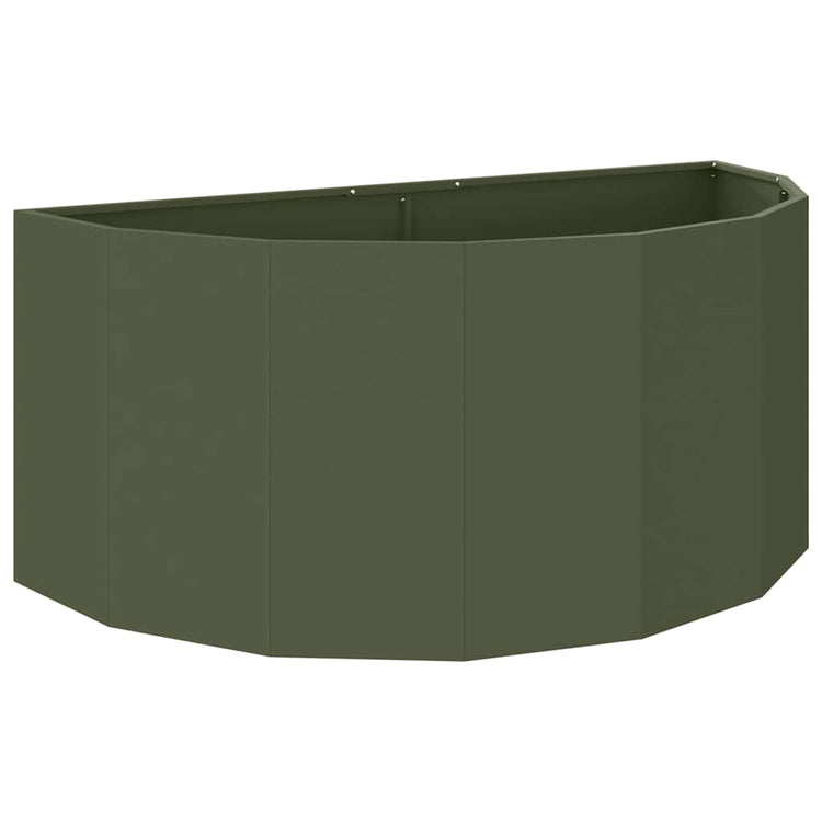 Vidaxx jardinière vert olive 120 x 60 x 50 cm acier