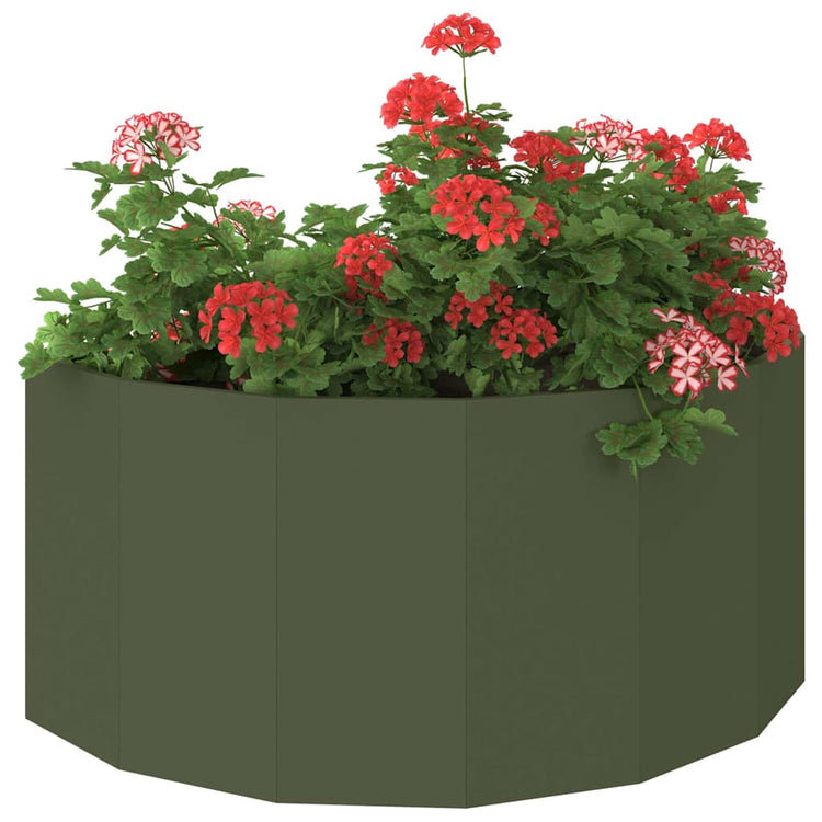 Vidaxx jardinière vert olive 120 x 60 x 50 cm acier