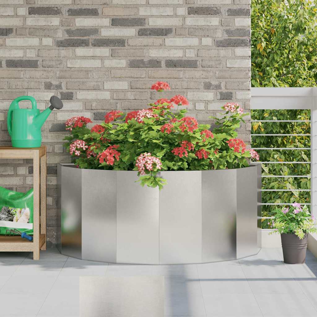 Vidaxx jardinière argent 120 x 60 x 50 cm acier inoxydable