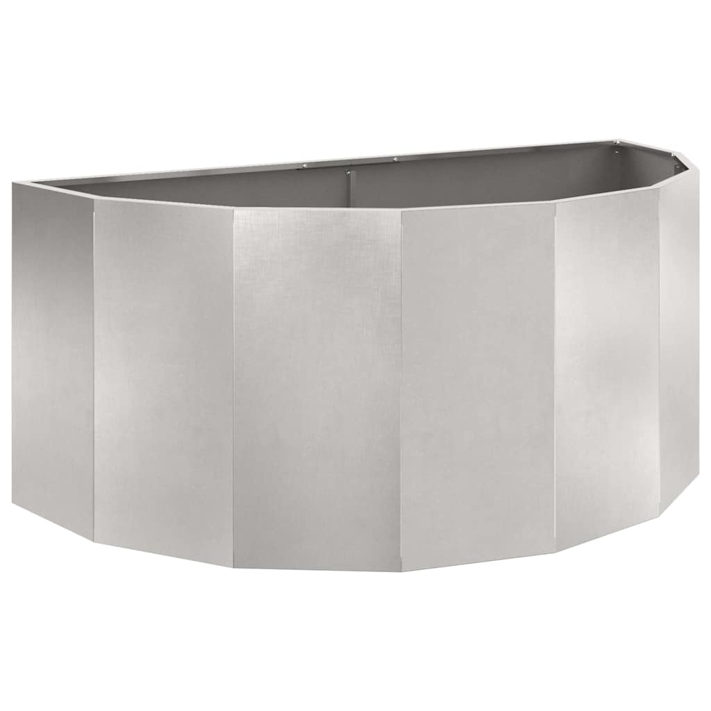 Vidaxx jardinière argent 120 x 60 x 50 cm acier inoxydable