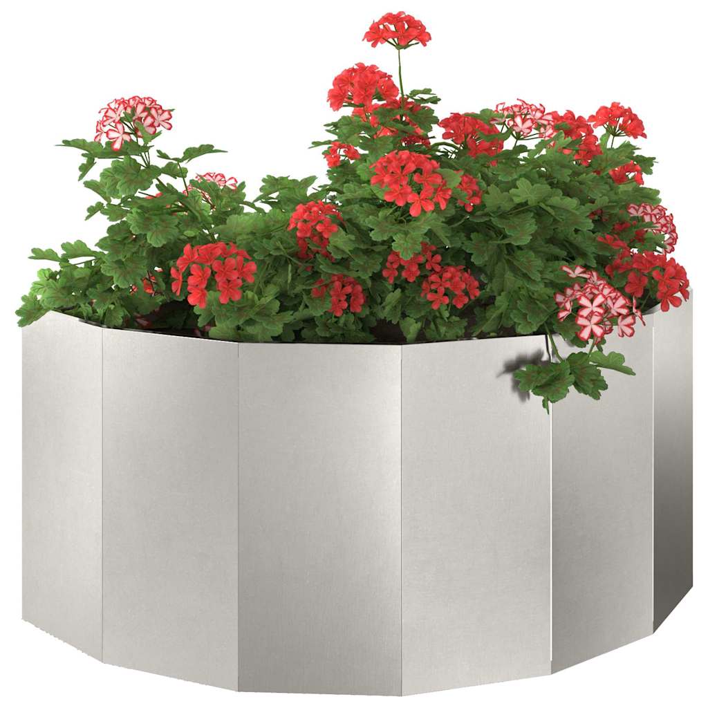 Vidaxx jardinière argent 120 x 60 x 50 cm acier inoxydable