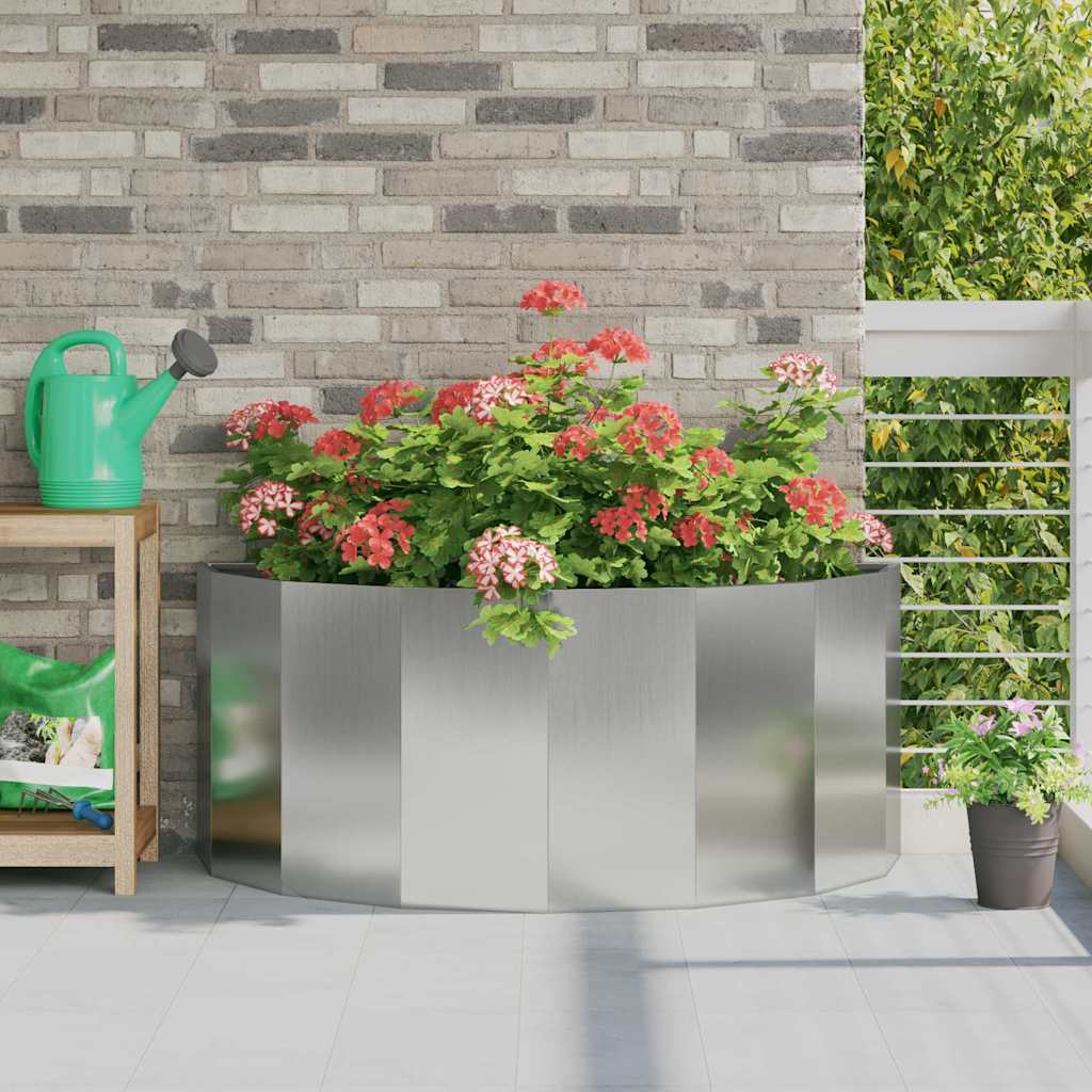 Vidaxx jardinière argent 120 x 60 x 50 cm en acier galvanisé