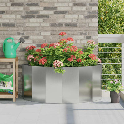Vidaxx jardinière argent 120 x 60 x 50 cm en acier galvanisé