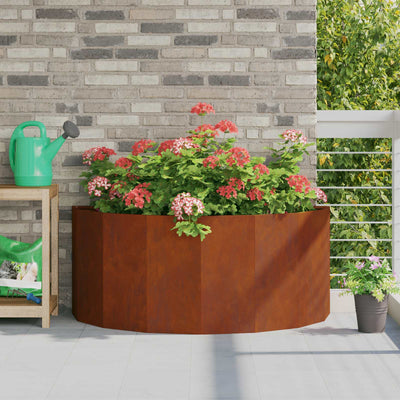 Vidaxl jardinière rouillé 120 x 60 x 50 cm acier corten