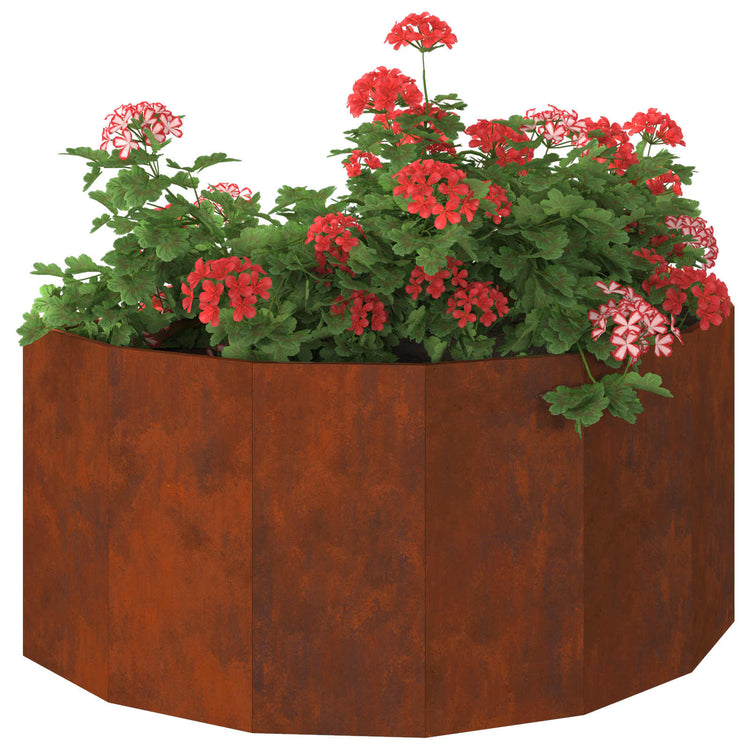 Vidaxl jardinière rouillé 120 x 60 x 50 cm acier corten