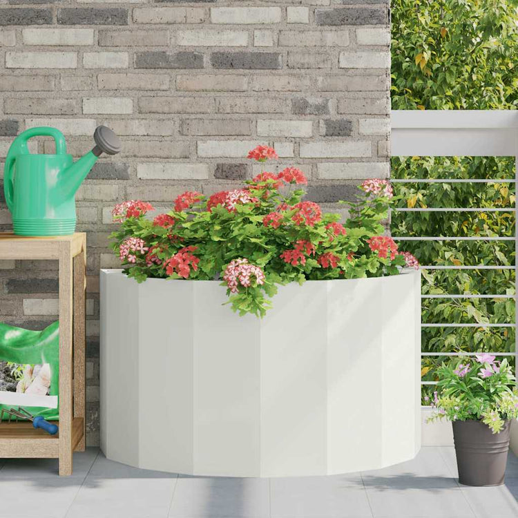 Vidaxx jardinière blanc 90 x 45 x 50 cm acier