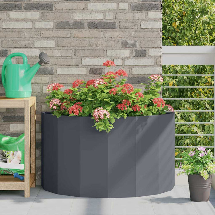 Vidaxl jardinière anthracite 90 x 45 x 50 cm acier
