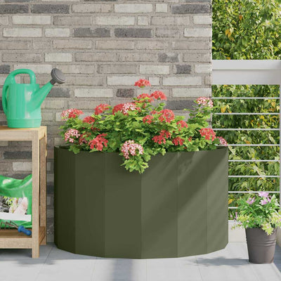 Vidaxx jardinière vert olive 90 x 45 x 50 cm acier