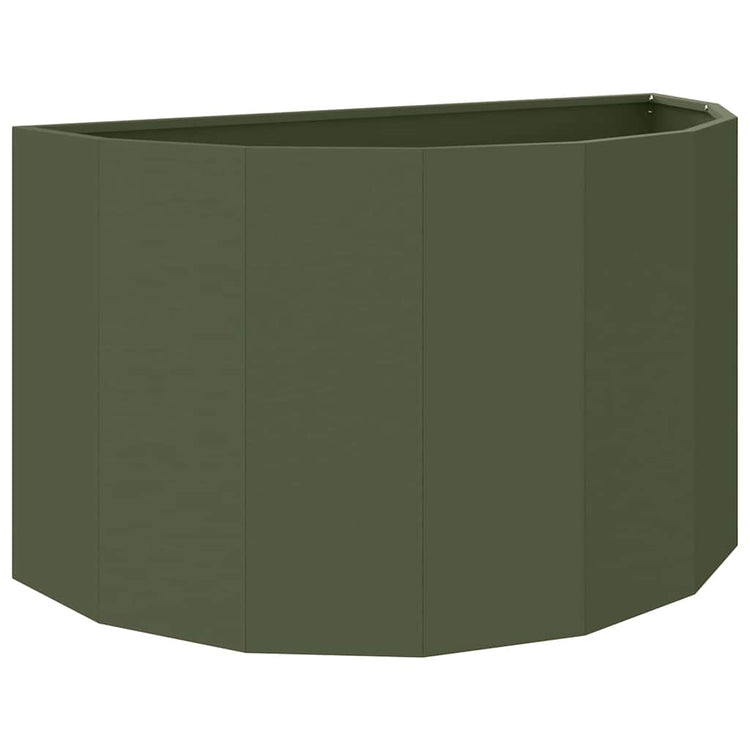 Vidaxx jardinière vert olive 90 x 45 x 50 cm acier