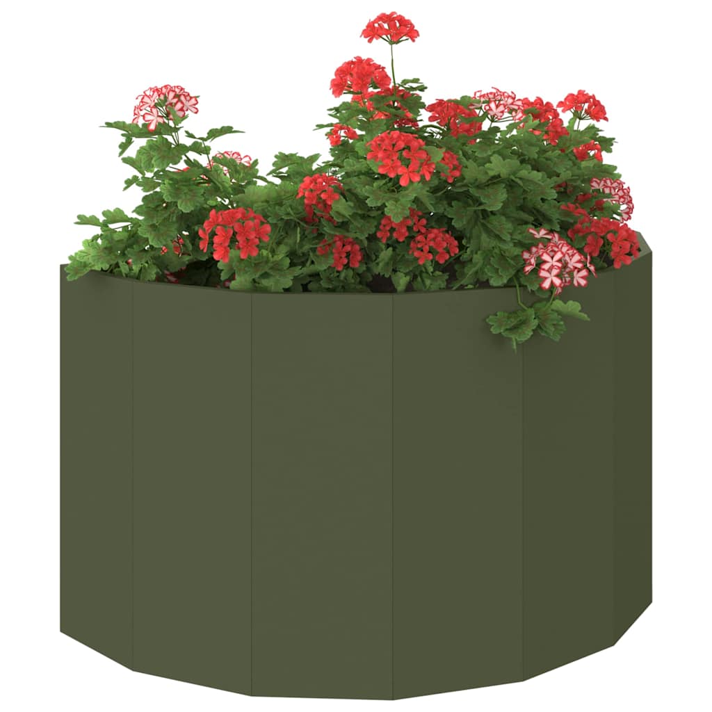 Vidaxx jardinière vert olive 90 x 45 x 50 cm acier