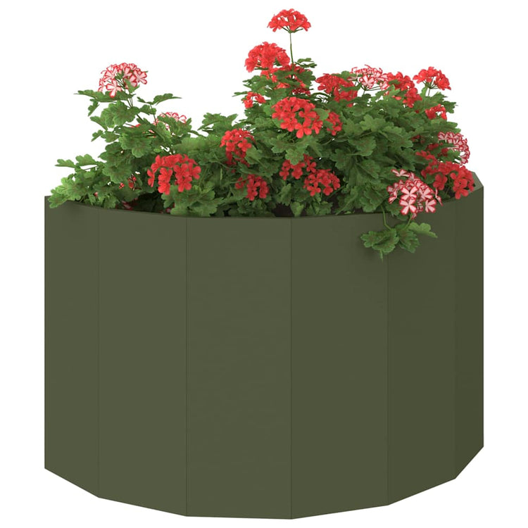 Vidaxx jardinière vert olive 90 x 45 x 50 cm acier