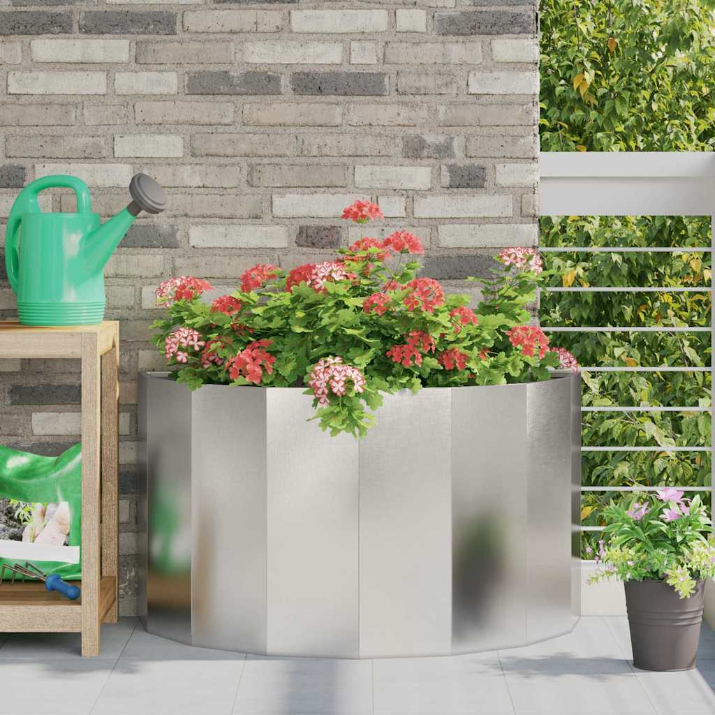 Vidaxx jardinière argent 90 x 45 x 50 cm acier inoxydable