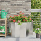 Vidaxx jardinière argent 90 x 45 x 50 cm acier inoxydable
