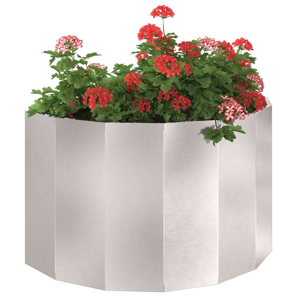 Vidaxx jardinière argent 90 x 45 x 50 cm acier inoxydable