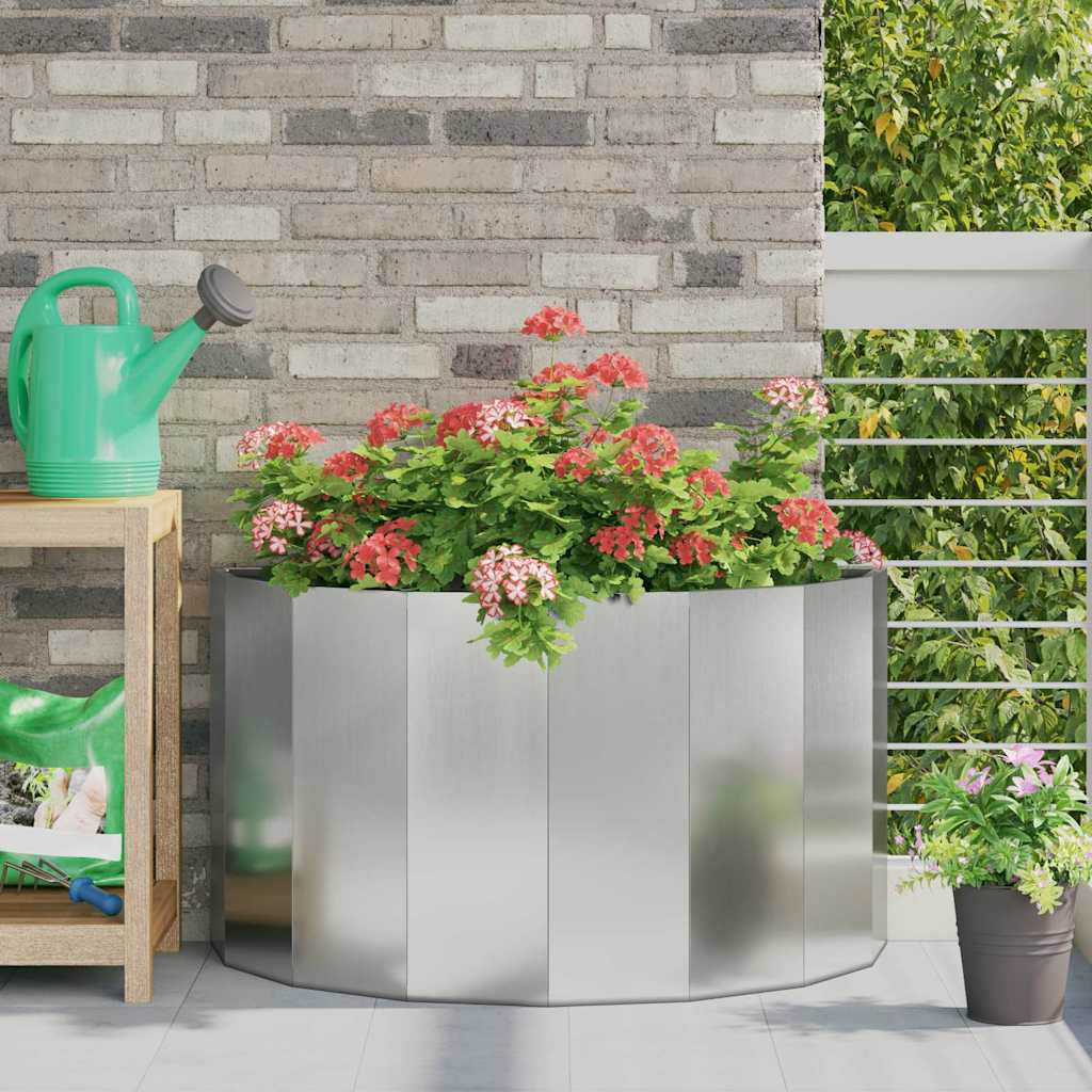Vidaxx jardinière argent 90 x 45 x 50 cm en acier galvanisé