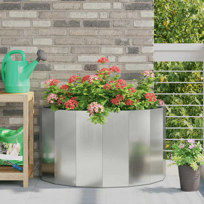 Vidaxx jardinière argent 90 x 45 x 50 cm en acier galvanisé