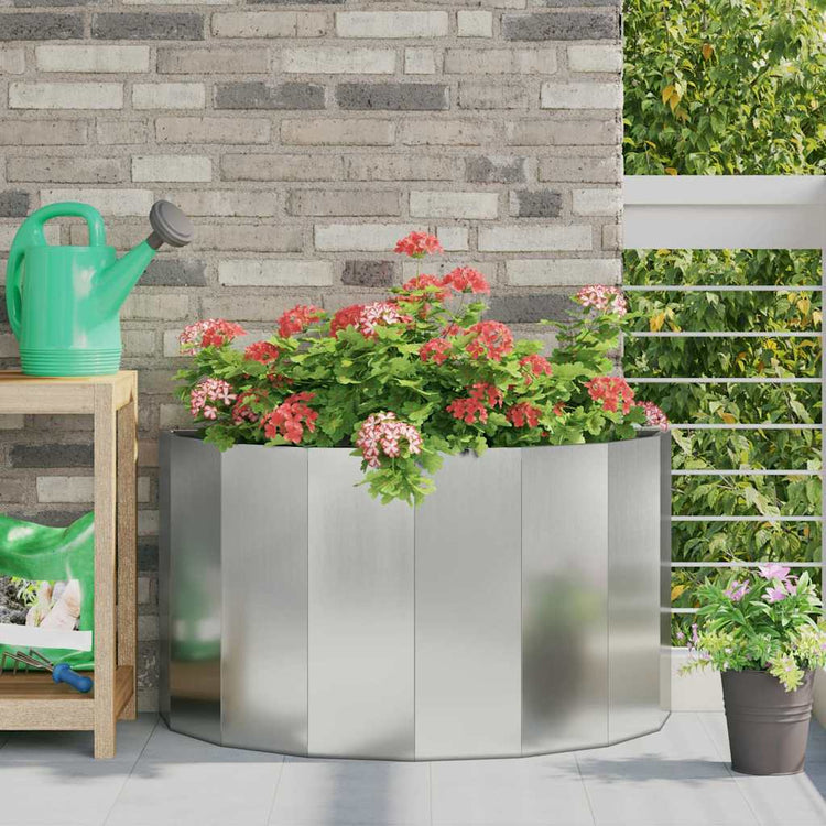 Vidaxx jardinière argent 90 x 45 x 50 cm en acier galvanisé