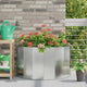 Vidaxx jardinière argent 90 x 45 x 50 cm en acier galvanisé