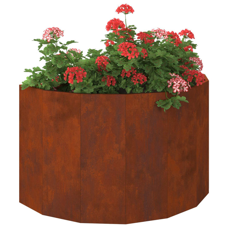 Vidaxl jardinière rouillé 90 x 45 x 50 cm acier corten